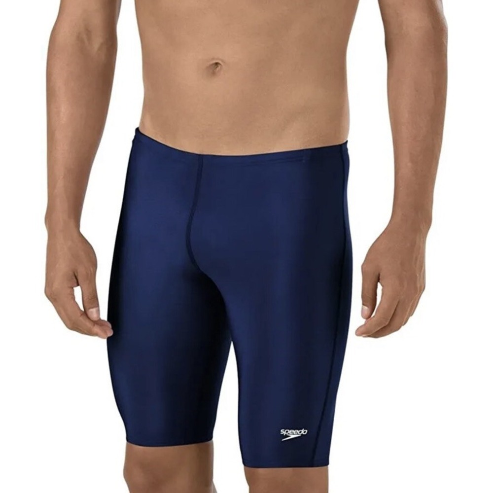 Speedo Mens Navy 8051480 Drawstring Stretch Jammer ProLT Swim Shorts Sz 30   (f)